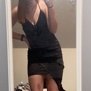 Tight black hoco dress